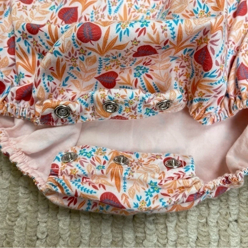 Jim Thompson Sleeveless Floral Print One Piece Size 6-12 Months Baby
